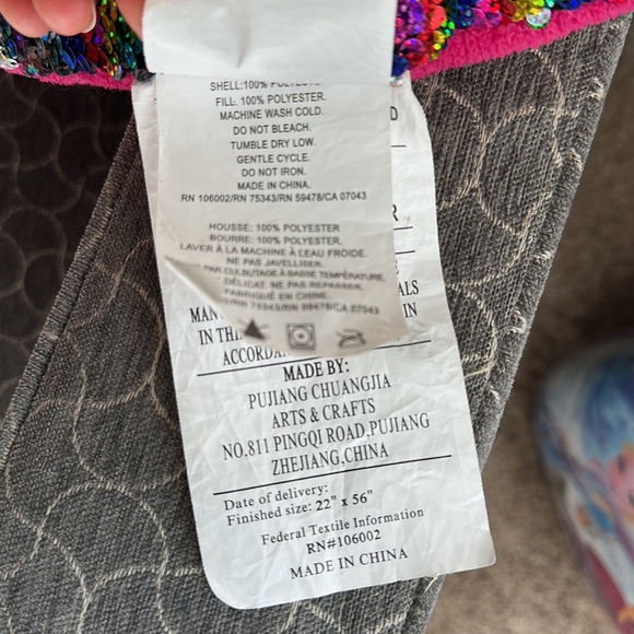 Cynthia Rowley Multi-Color Sequin Mermaid Tail Blanket - Picture 8 of 13